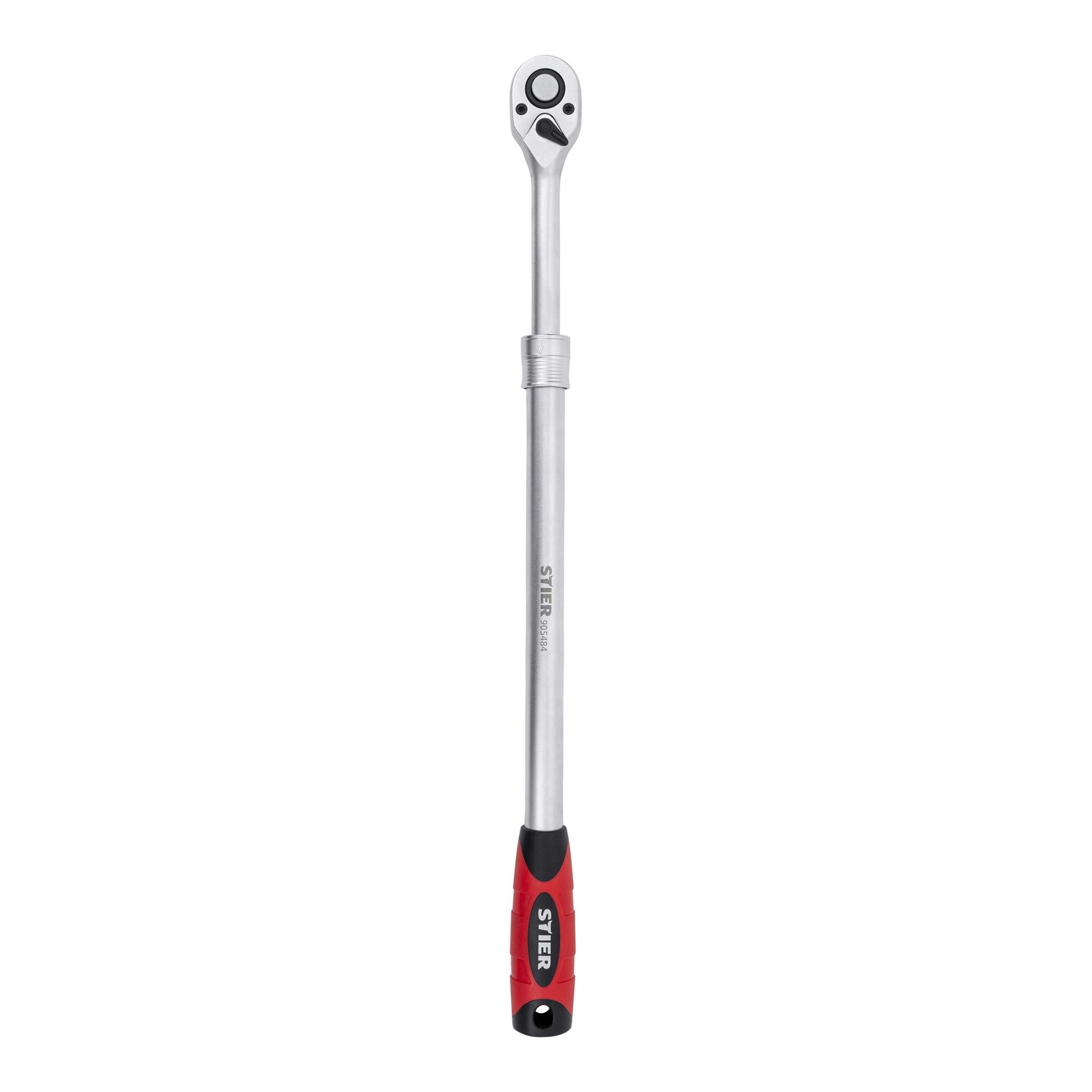 STIER telescopic reversible ratchet 1/2 inch 2-component handle with quick release length