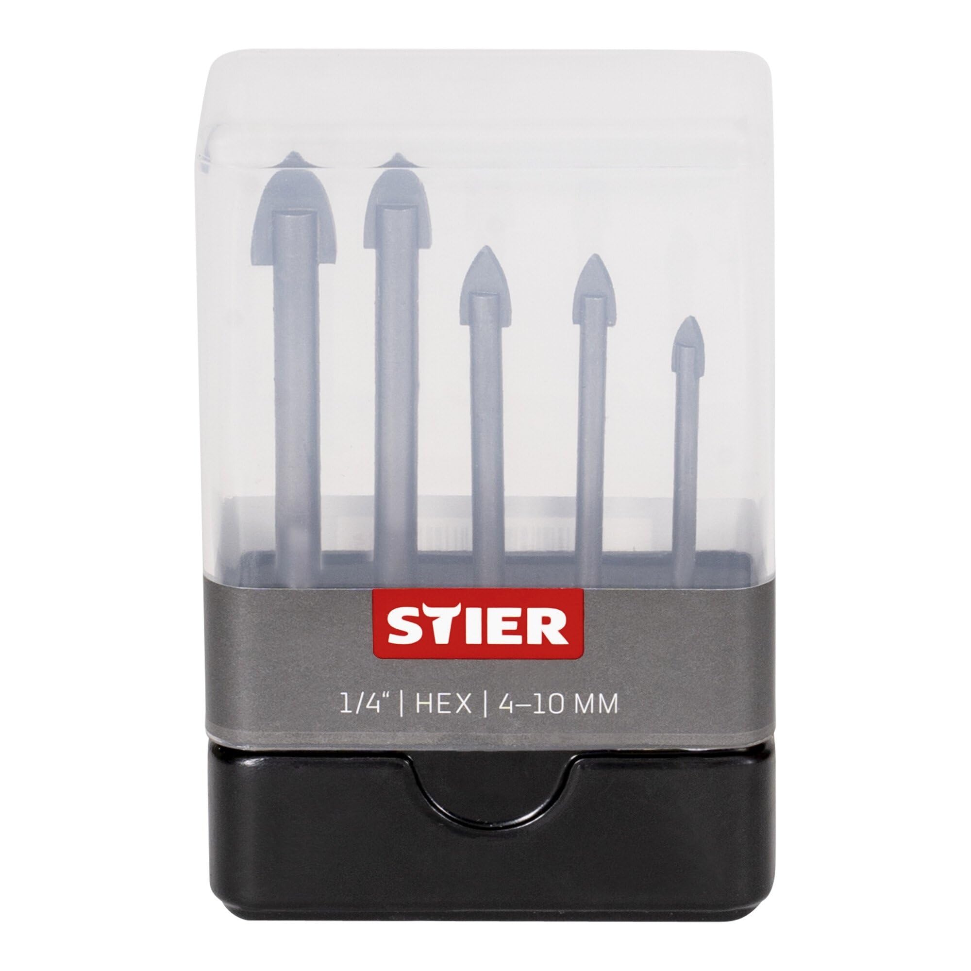 STIER tile drill set 5-piece 1/4 inch bit HEX hexagon extensive set