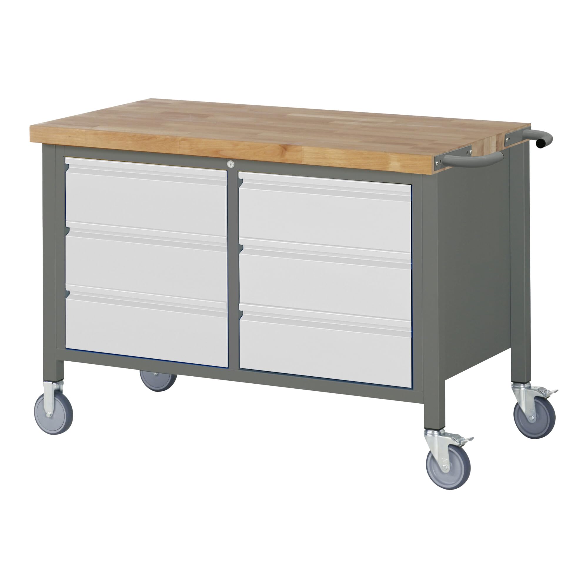 STIER Mobile Workbench Premium with 6 drawers WxDxH 1250x700x880 mm