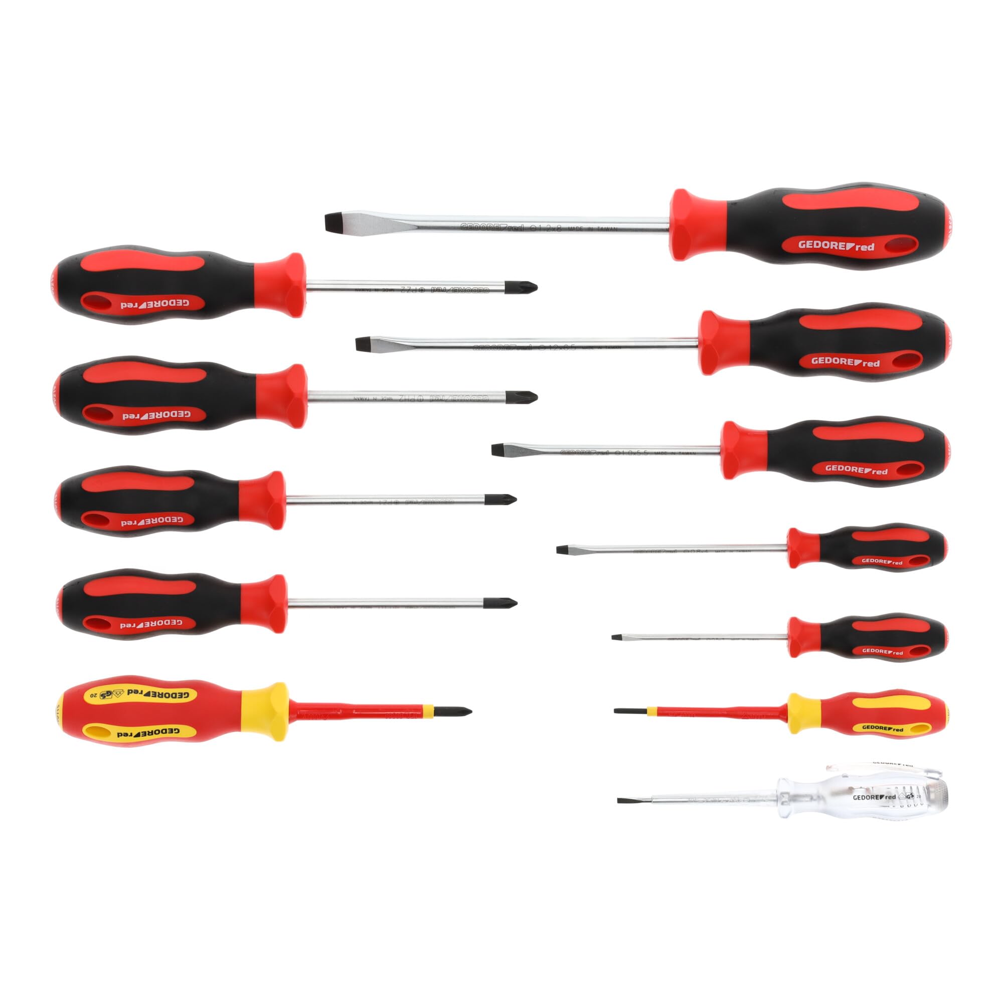 Gedore red Schraubendreher-Set 12-teilig, Schraubenzieher-Satz