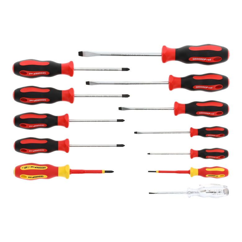 Gedore red Schraubendreher-Set 12-teilig, Schraubenzieher-Satz
