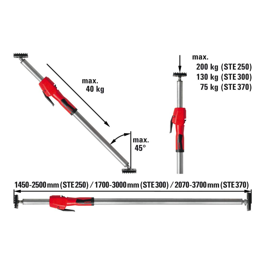 Bessey Deckenstütze und Montagestütze STE250