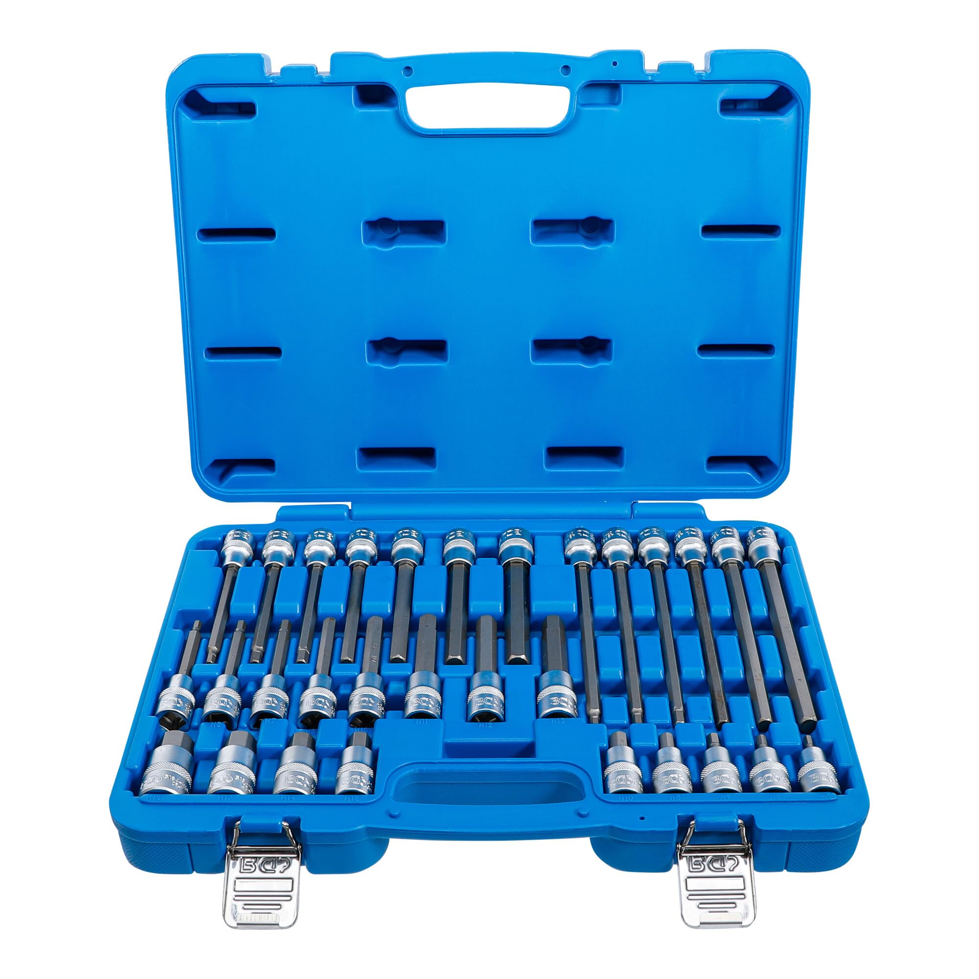 BGS Bit-Einsatz-Satz Antrieb Innenvierkant 12,5 mm Innensechskant 30-tlg.