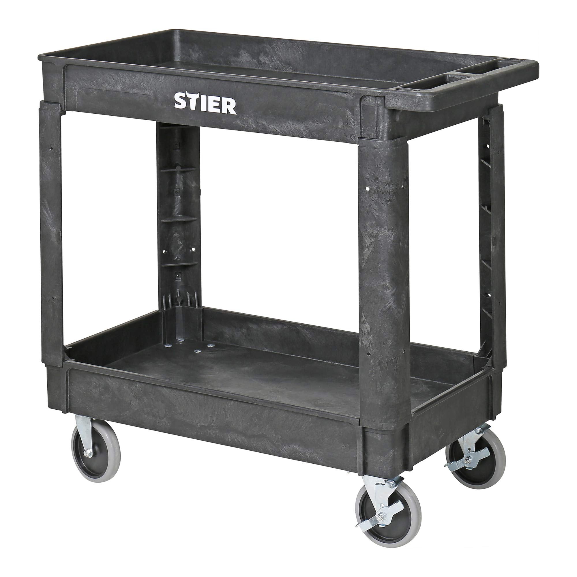 STIER plastic multi-purpose trolley with 2 or 3 levels, multi-purpose trolley up to 250 kg