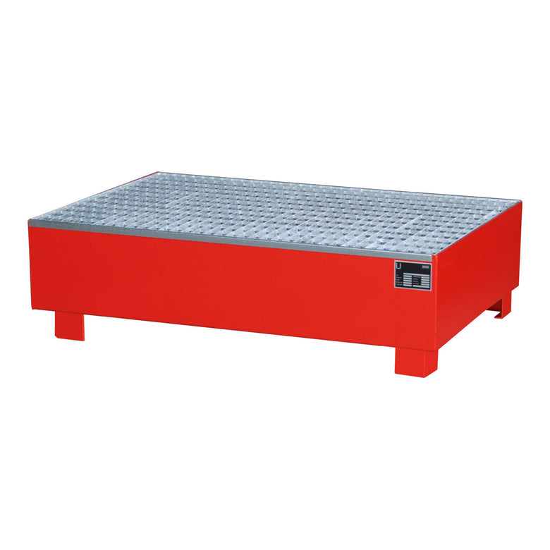 STIER Premium red drip tray for 2x200l barrels 1200x800x360mm