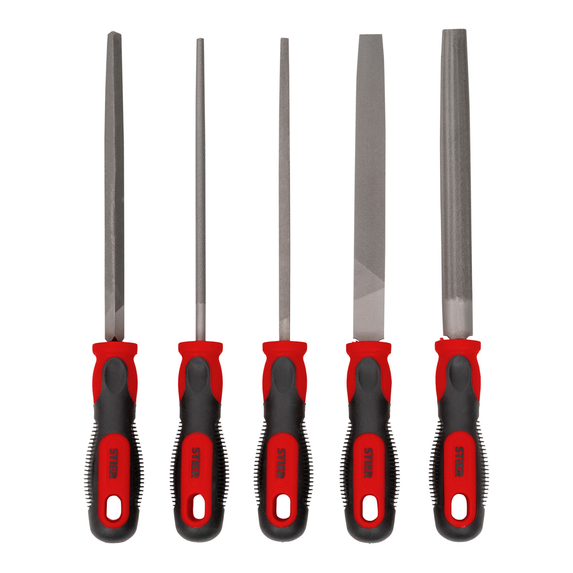 STIER workshop file set, 200 mm H2, 5 pieces in soft foam insert (EVA)