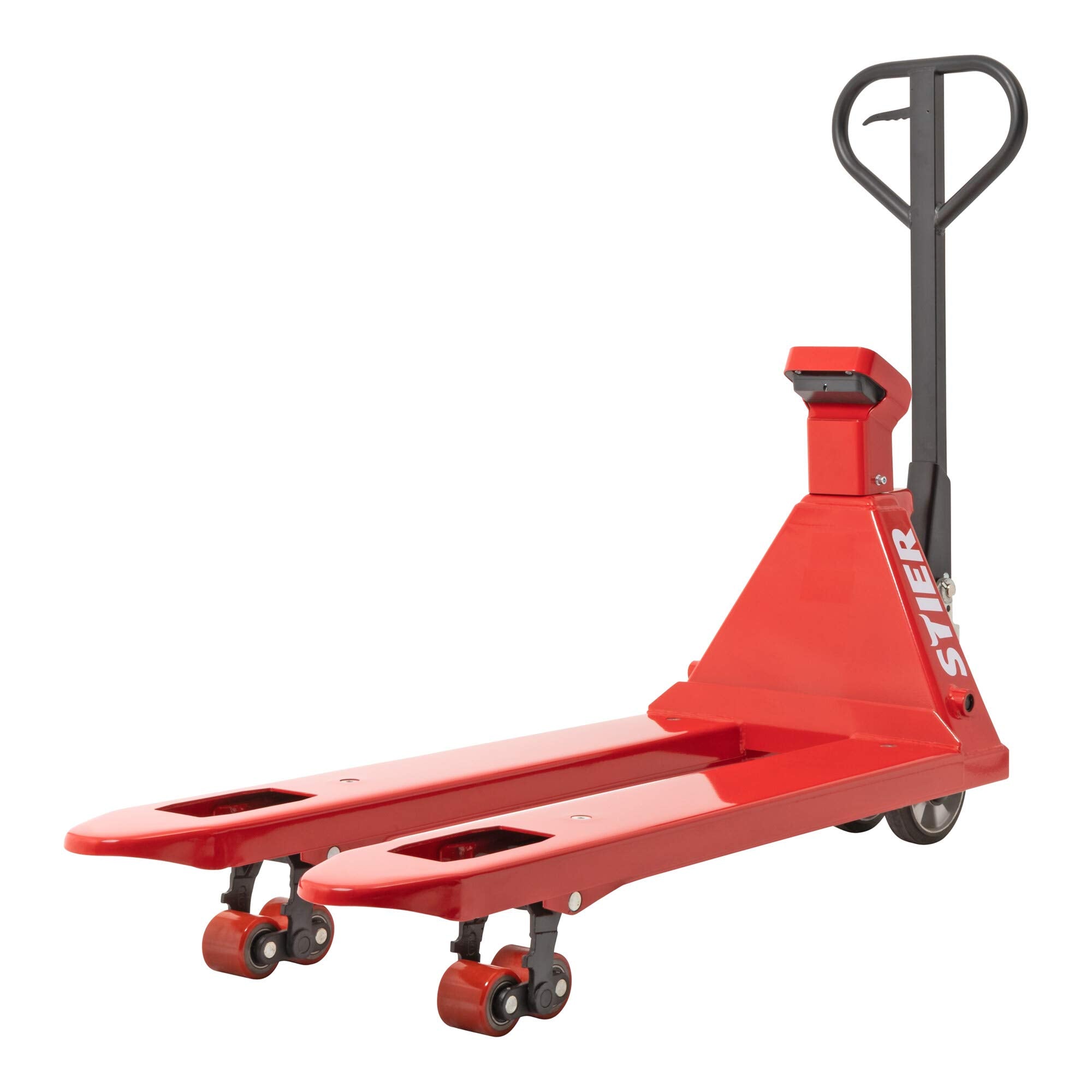 STIER electric weighing pallet truck with printer 2000kg load capacity 1kg increments