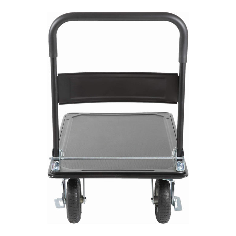 STIER platform trolley load capacity 300kg pneumatic tires parking brake