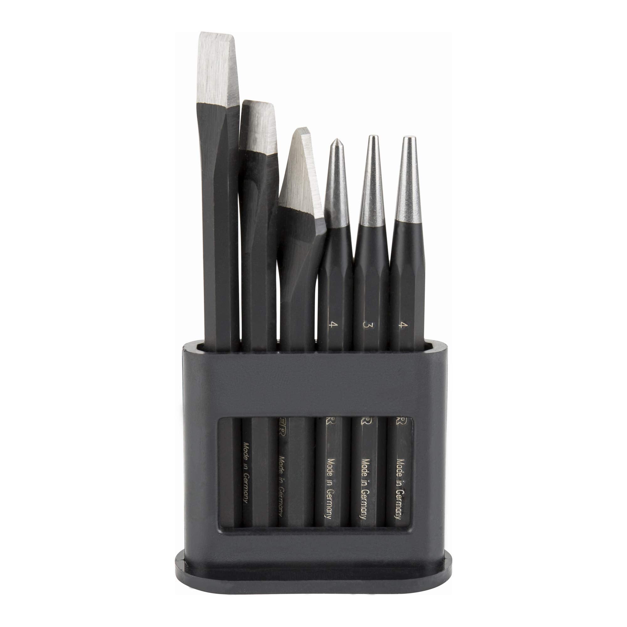 STIER Robust+ 6-piece tool set (chisel/center punch/punch punch)