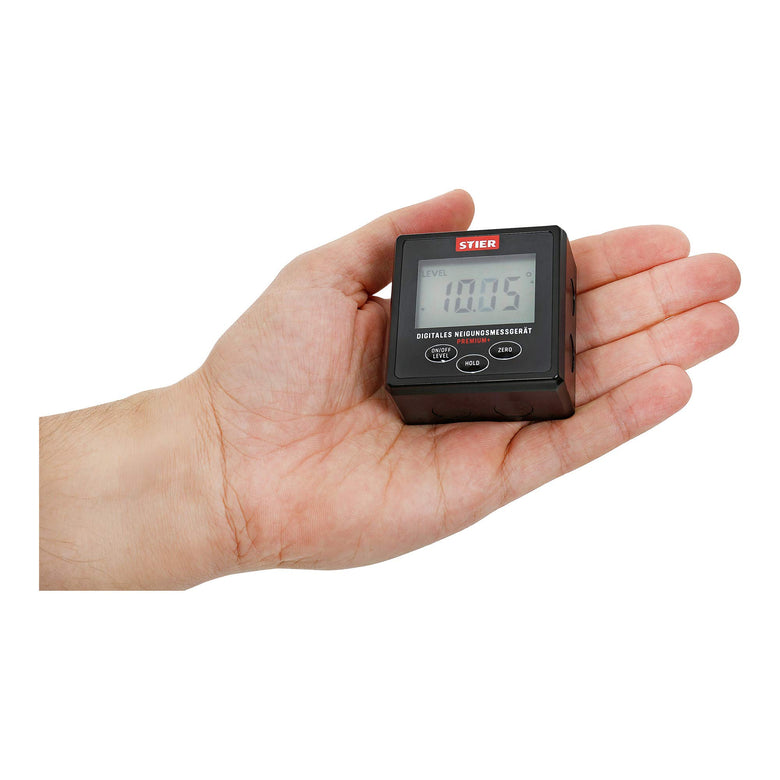 STIER Digital inclinometer equipped with LCD display enables exact
