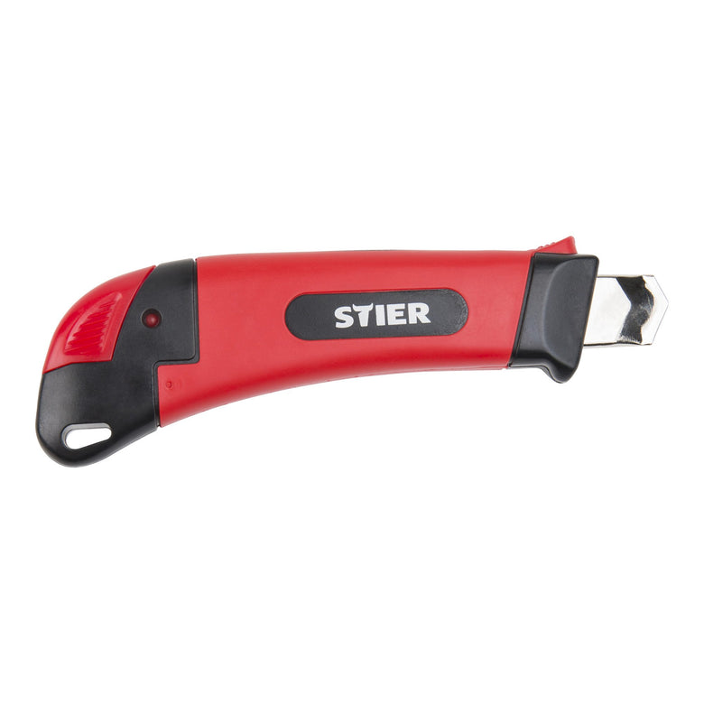 STIER Cutter Messer 18mm breit mit Bleistiftanspitzer zum Schneiden von Karton