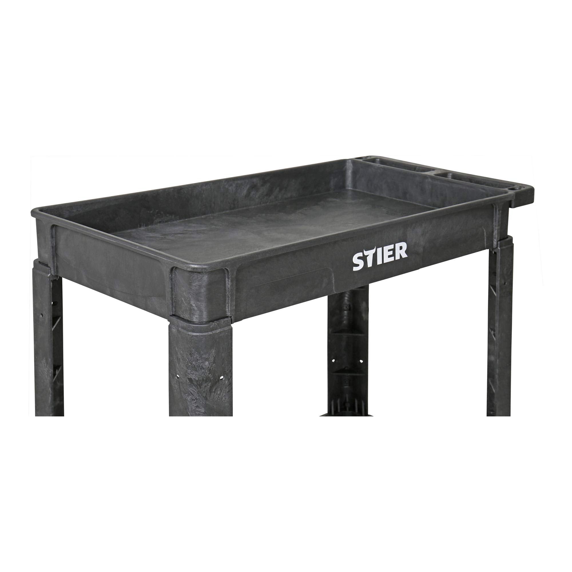 STIER plastic multi-purpose trolley with 2 or 3 levels, multi-purpose trolley up to 250 kg