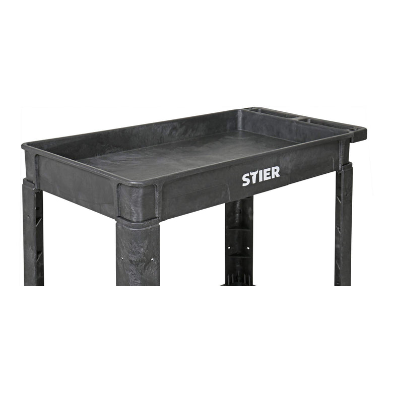 STIER plastic multi-purpose trolley with 2 or 3 levels, multi-purpose trolley up to 250 kg