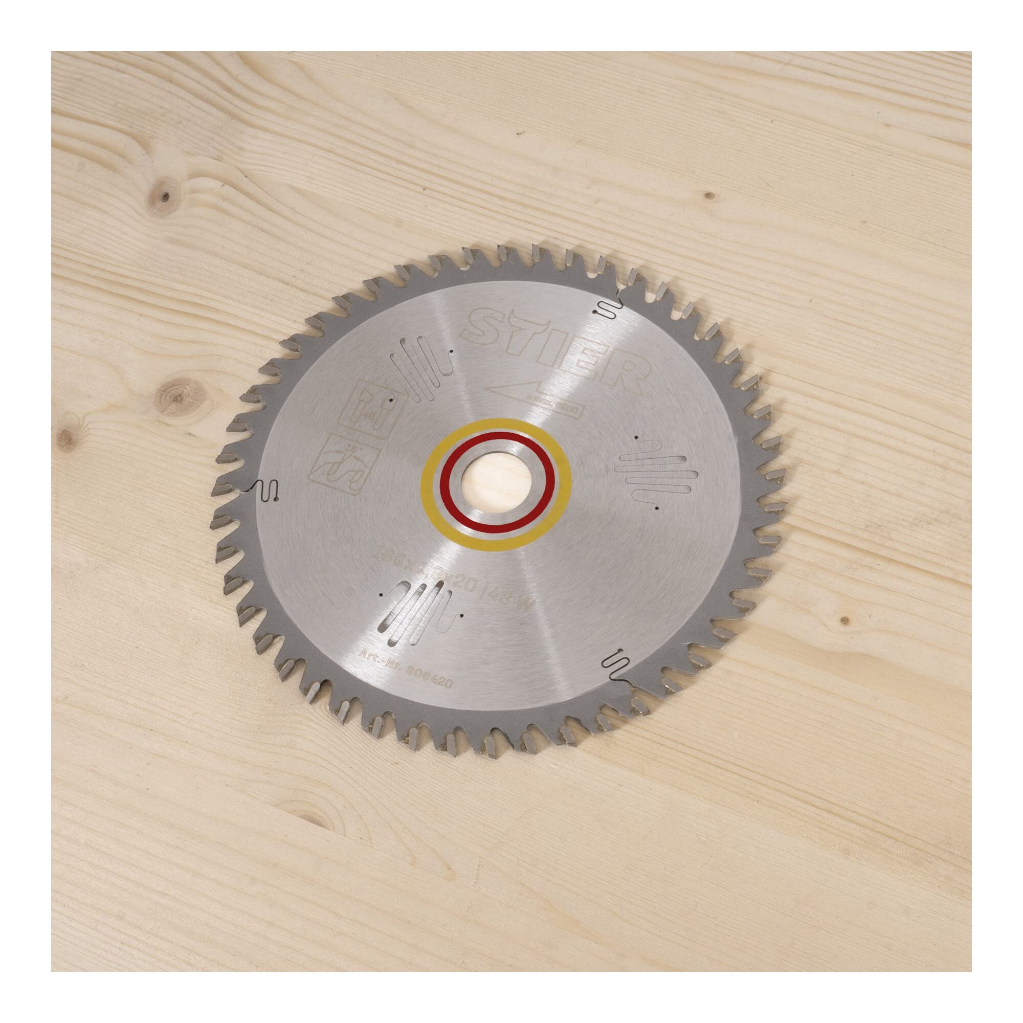 STIER circular saw blade wood 165 x 1.9 x 20 48W 15° chip angle