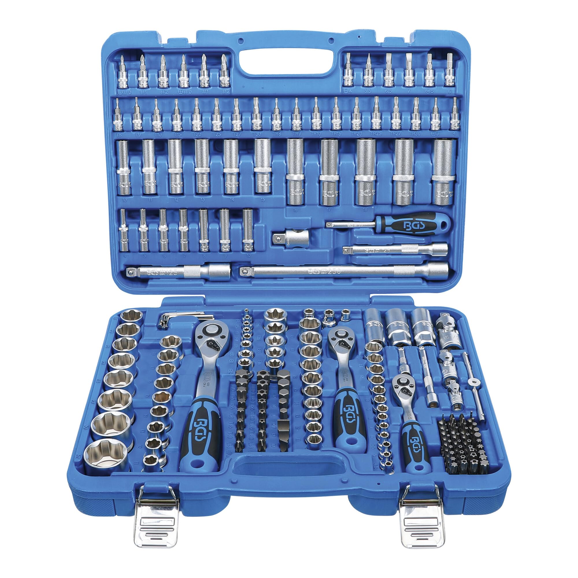 BGS Steckschlüssel-Satz Wellenprofil Antrieb 6,3 mm / 10 mm / 12,5 mm 192-tlg.