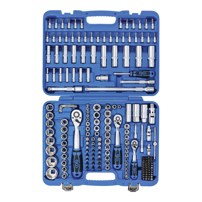 BGS Steckschlüssel-Satz Sechskant, Antrieb 6,3 mm (1/4"), 10 mm (3/8"), 12,5 mm
