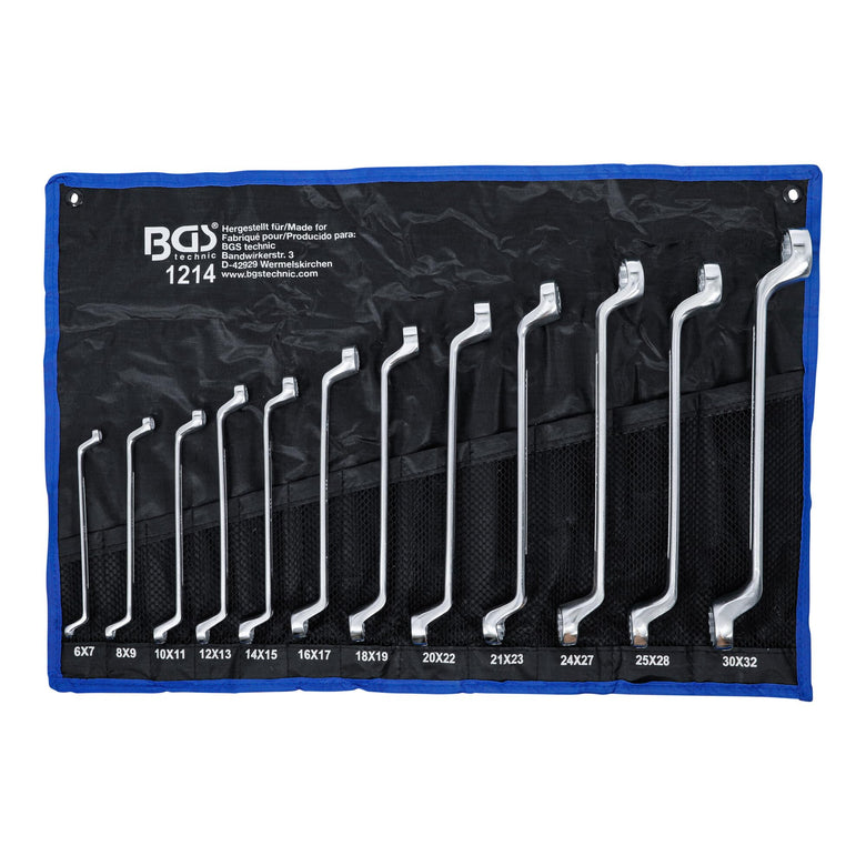 BGS Doppel-Ringschlüssel-Satz gekröpft SW 6 x 7 - 30 x 32 mm 12-tlg.