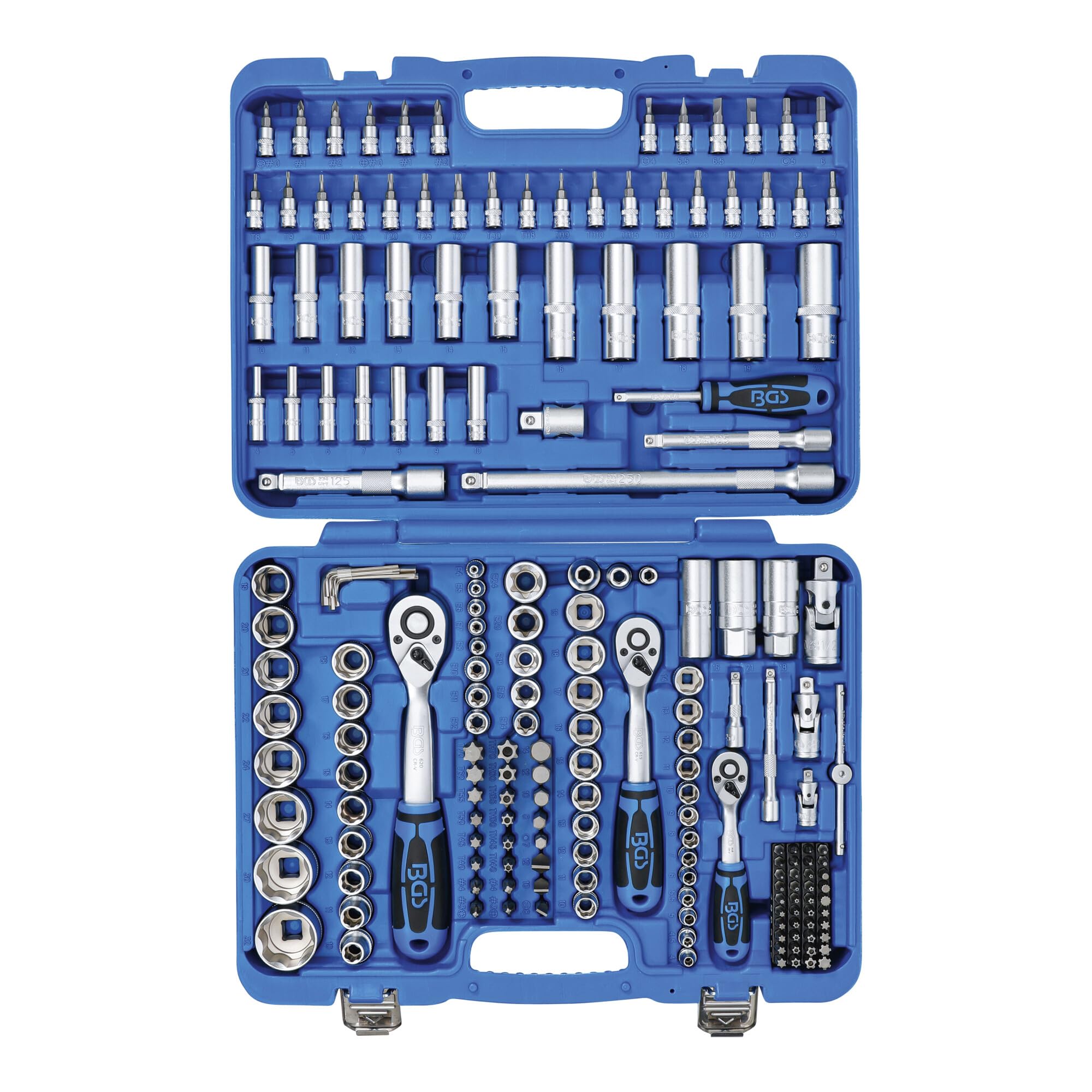 BGS Steckschlüssel-Satz Wellenprofil Antrieb 6,3 mm / 10 mm / 12,5 mm 192-tlg.