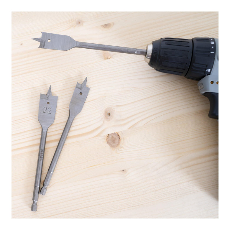 STIER Flachfräsbohrer 13-teiliges Set 10 - 32 mm 1/4 Zoll griffbereit in