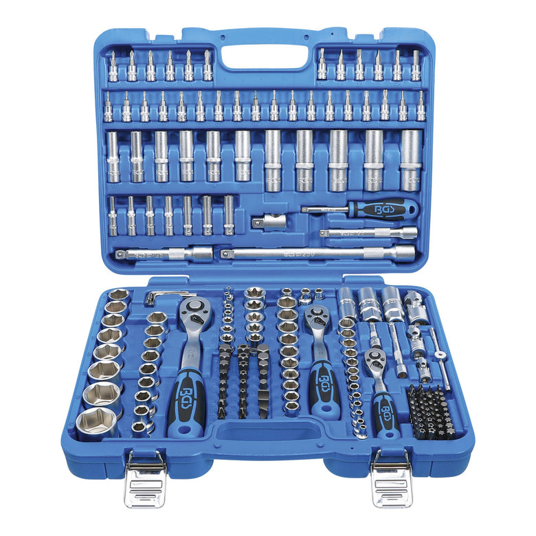 BGS Steckschlüssel-Satz Sechskant, Antrieb 6,3 mm (1/4"), 10 mm (3/8"), 12,5 mm