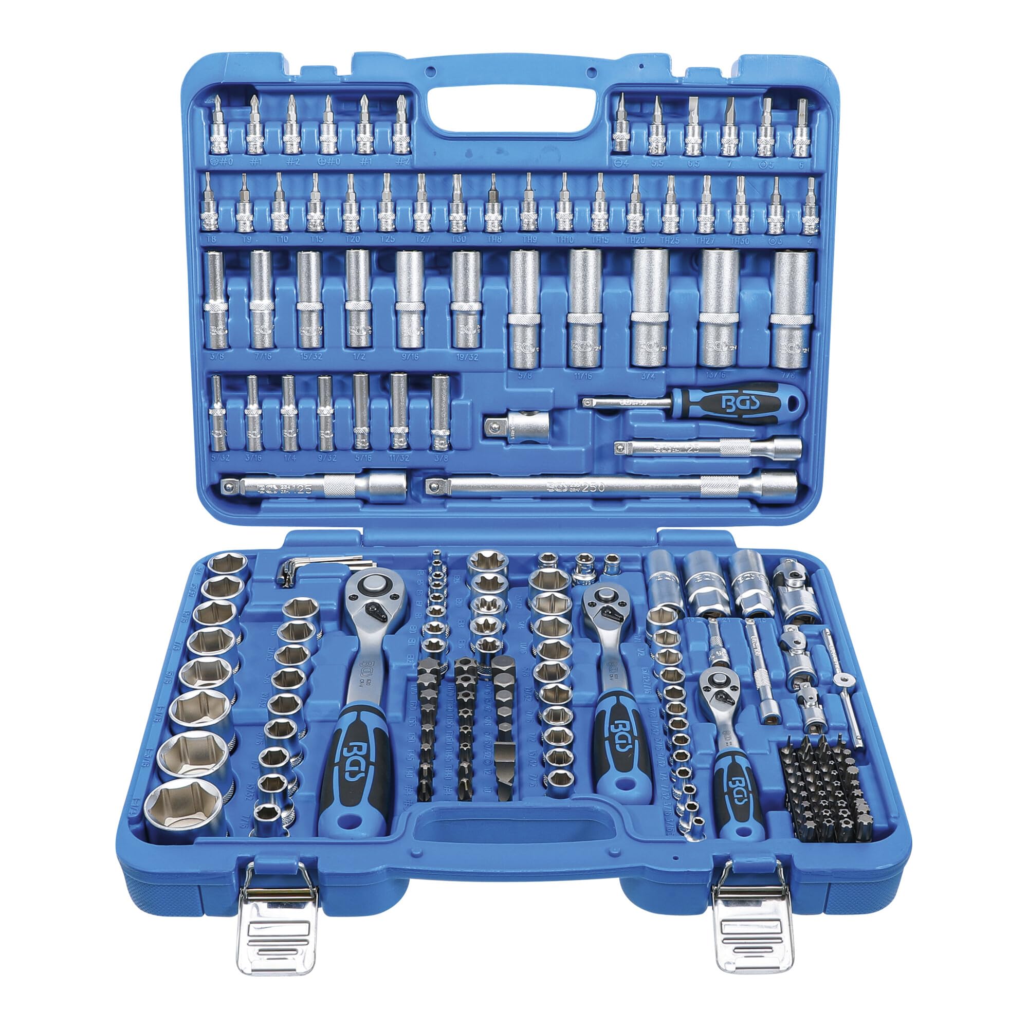 BGS Steckschlüssel-Satz Sechskant Antrieb 6,3 mm / 10 mm / 12,5 mm Zollgrößen