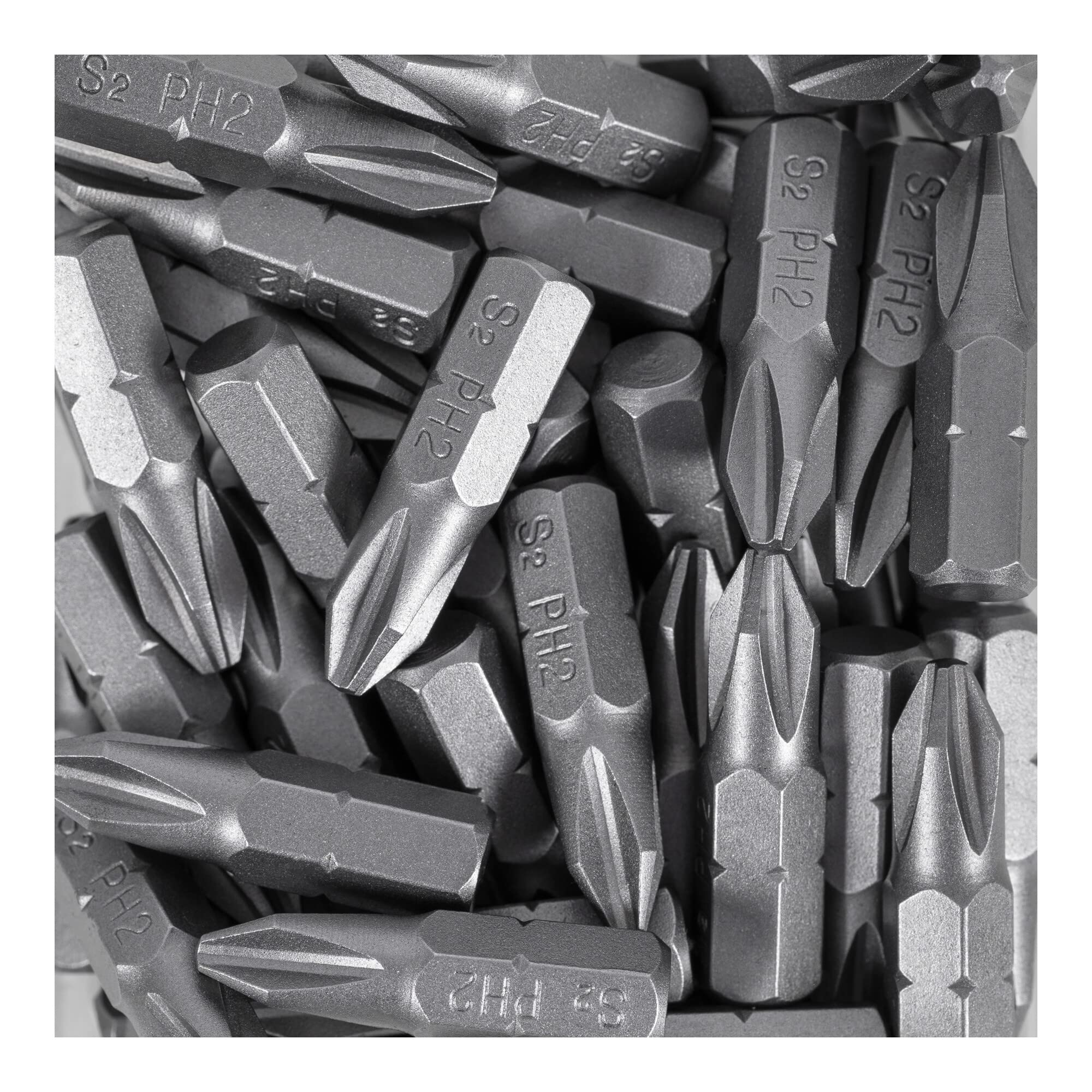 STIER Phillips bit bulk pack PH1 to PH2 50 pieces drive 1/4 25 mm length