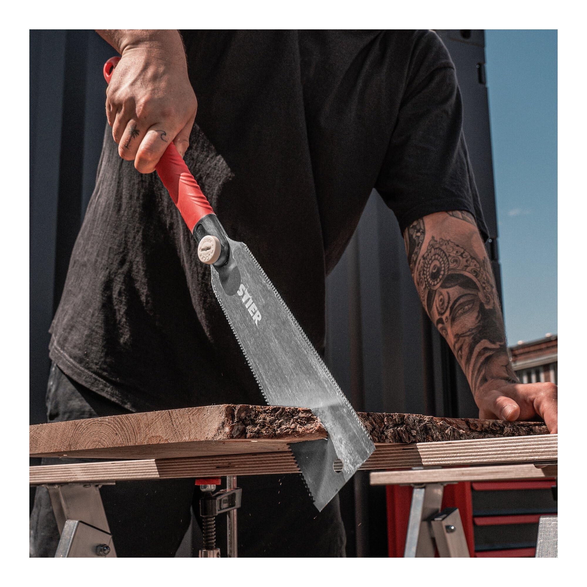 STIER Japan pull saw 250 mm: Precise double-toothed pull saw for the finest