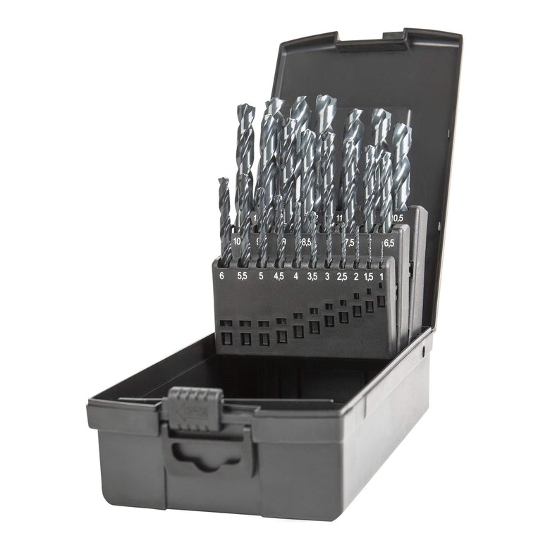STIER twist drill set (1 to 13 mm) HSS-R metal drill steel drill 25 pieces
