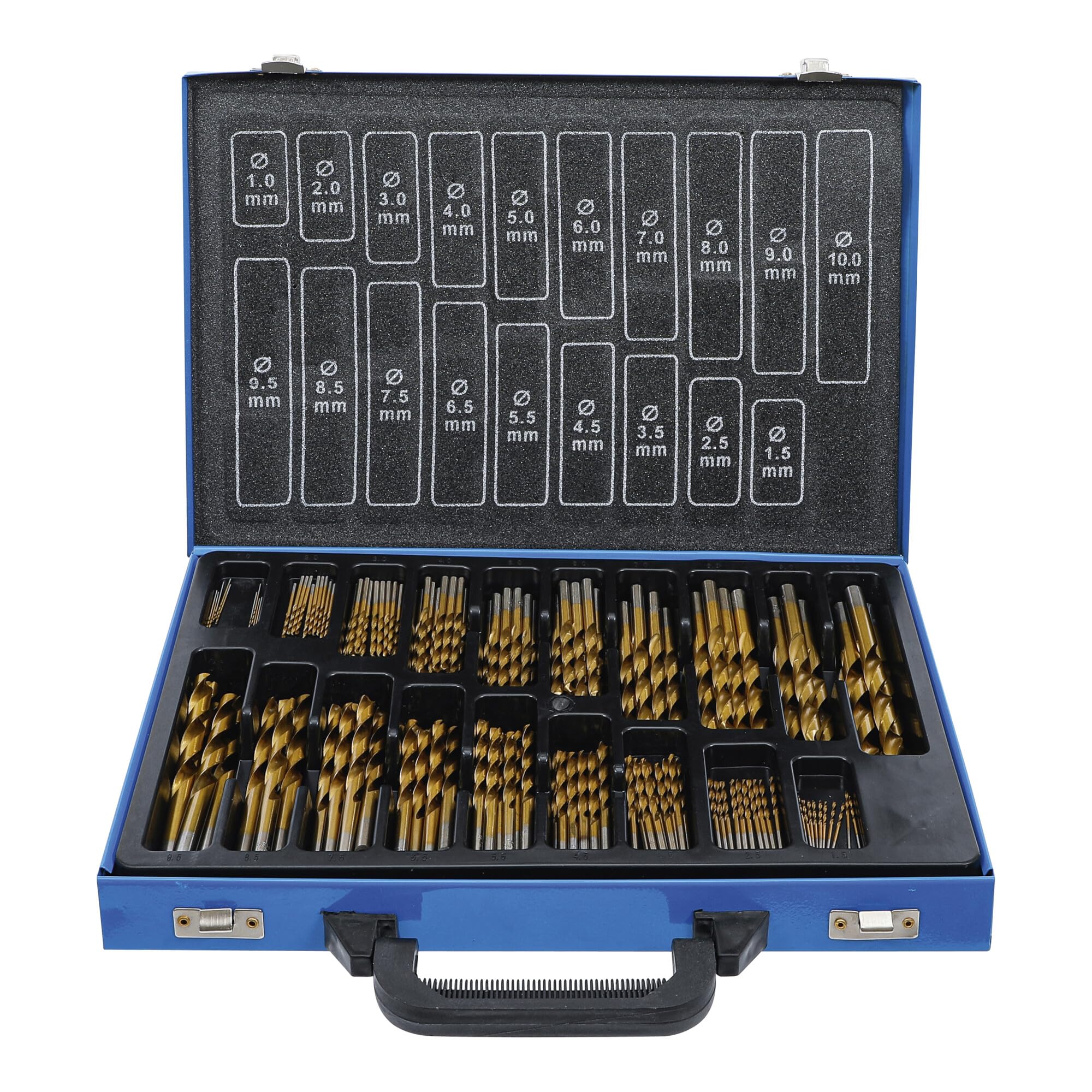BGS Spiralbohrer-Satz HSS titan-nitriert 1 - 10 mm, 170-tlg.