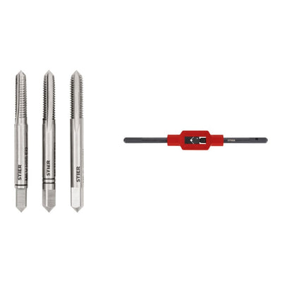 Set Stier STIER Handgewindebohrer Satz 3-tlg. DIN 352 HSS-G M 6 + STIER Windeisen DIN 1814 Nr. 1.1/2