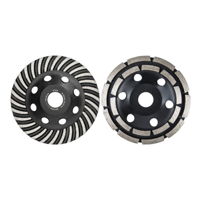 Set STIER Diamantschleiftopf 125mm + Diamant-Schleiftopf doppelt 125mm