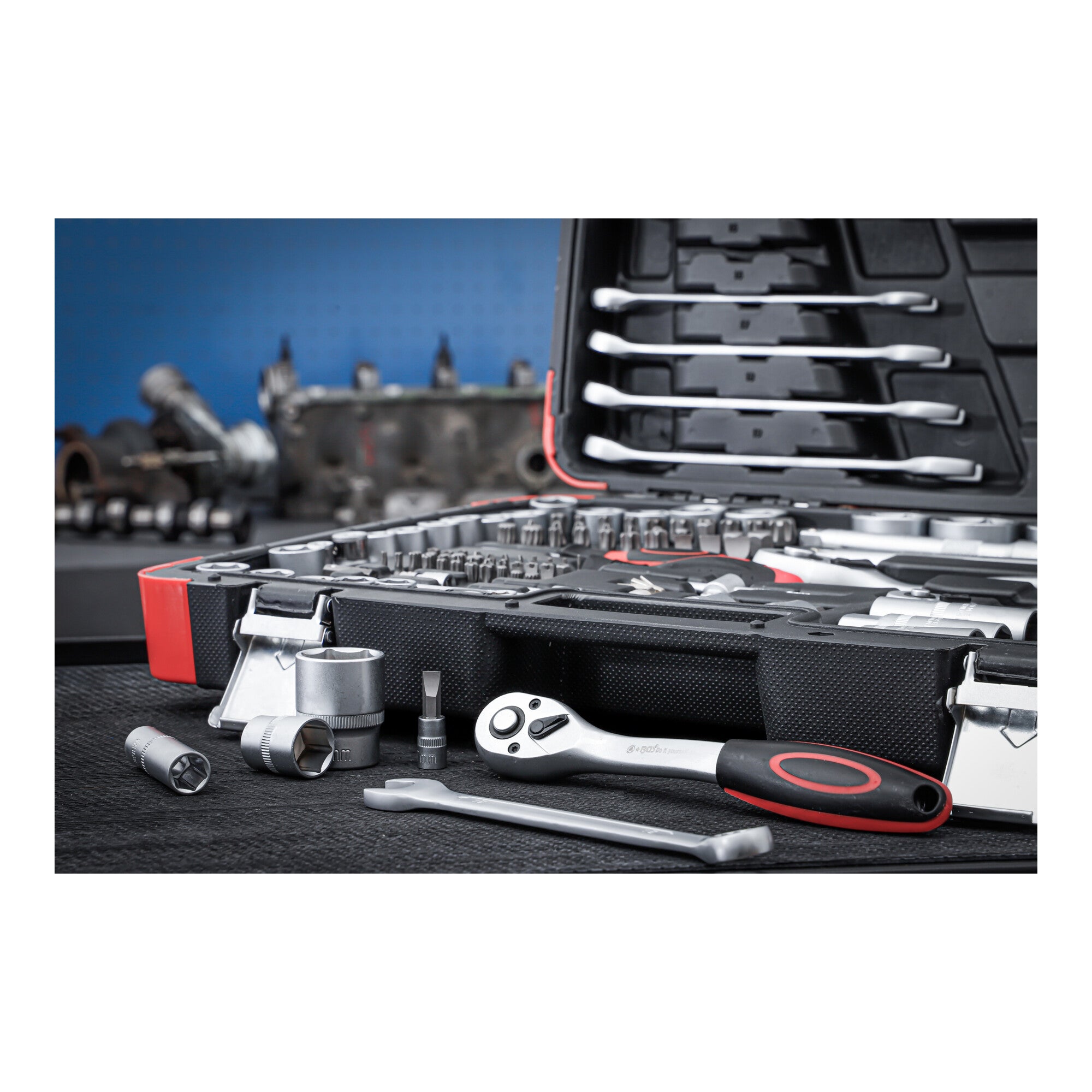 BGS Do it yourself Steckschlüssel-Satz Antrieb 6,3 mm / 10 mm / 12,5 mm 216-tlg.