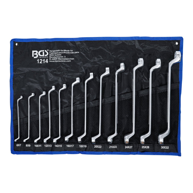 BGS Doppel-Ringschlüssel-Satz gekröpft SW 6 x 7 - 30 x 32 mm 12-tlg.