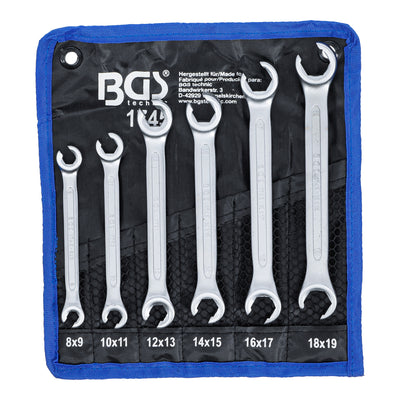 BGS Offener Doppel-Ringschlüssel-Satz SW 8 x 9 - 18 x 19 mm 6-tlg.
