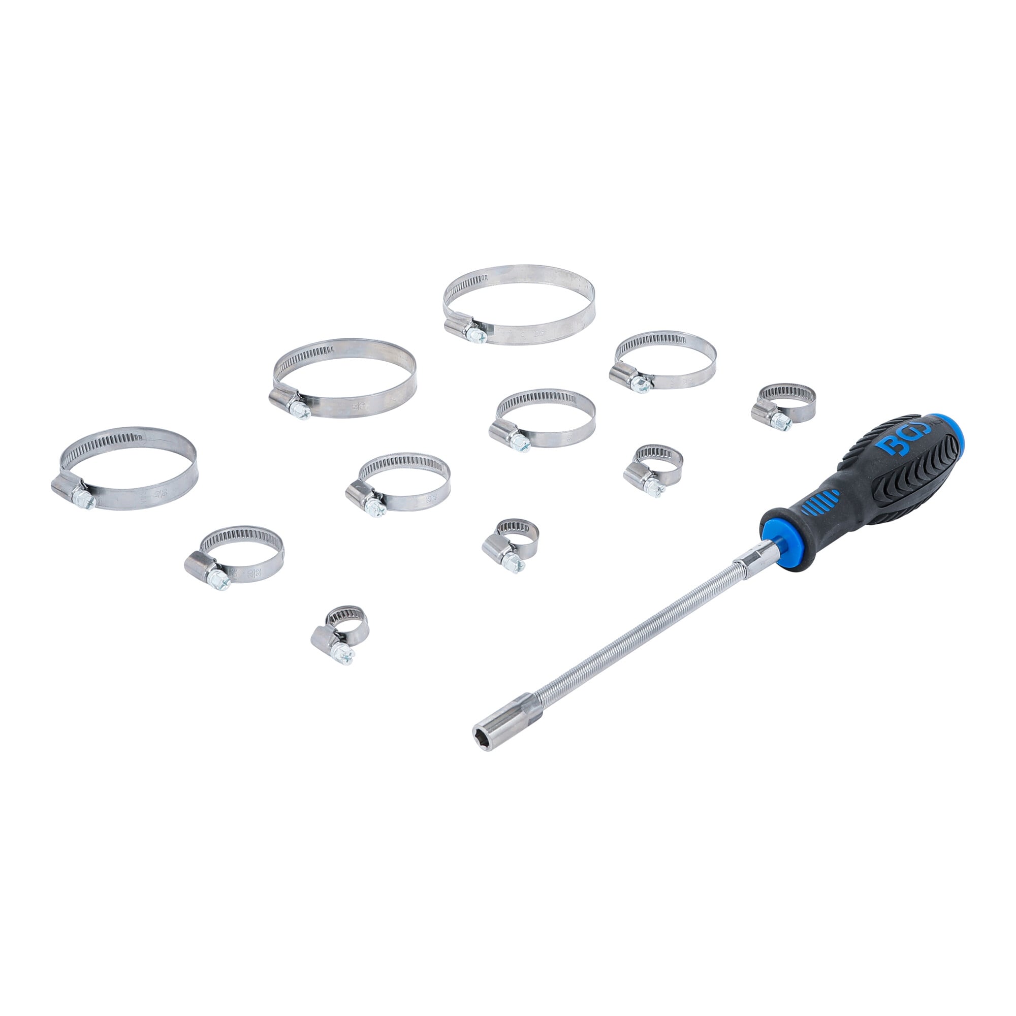 BGS Schlauchklemmen-Sortiment INOX auf Tafel 111-tlg.