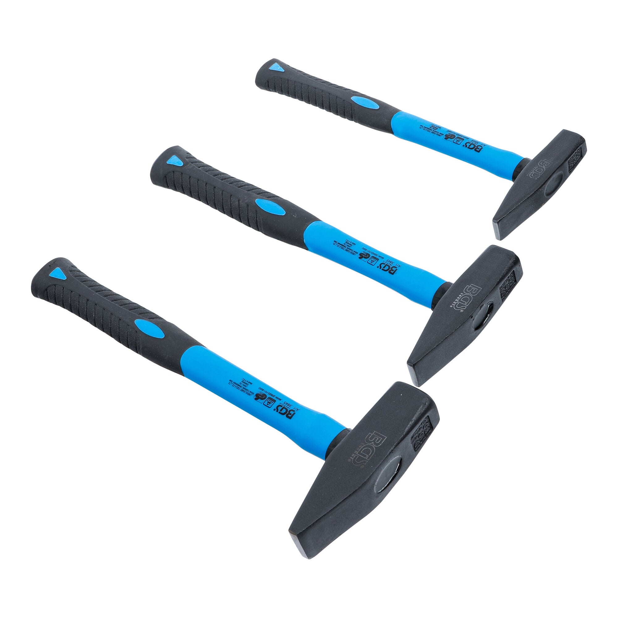 BGS Schlosserhammer-Satz Fiberglasstiel DIN 1041 300 / 500 / 800 g 3-tlg.