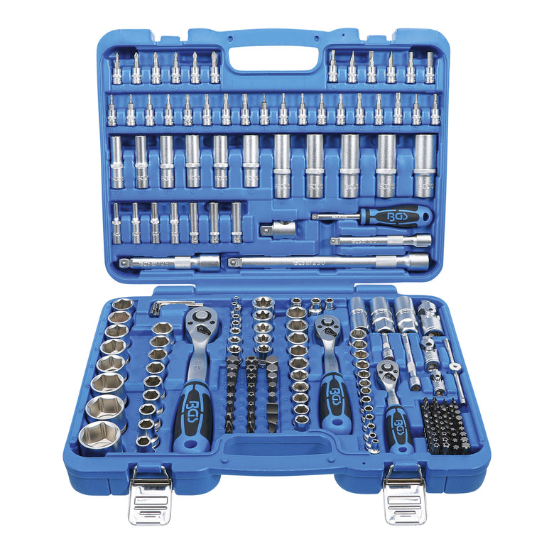 BGS Steckschlüssel-Satz Sechskant, Antrieb 6,3 mm (1/4"), 10 mm (3/8"), 12,5 mm