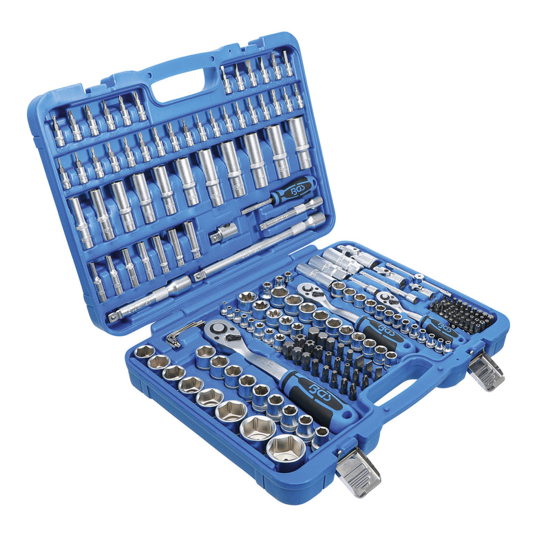 BGS Steckschlüssel-Satz Sechskant, Antrieb 6,3 mm (1/4"), 10 mm (3/8"), 12,5 mm