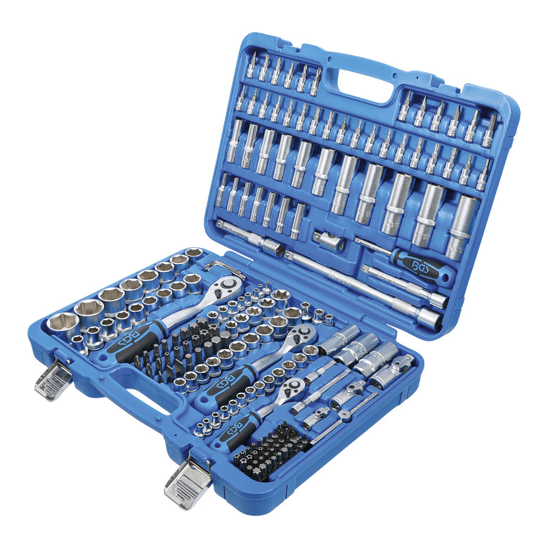 BGS Steckschlüssel-Satz Sechskant, Antrieb 6,3 mm (1/4"), 10 mm (3/8"), 12,5 mm