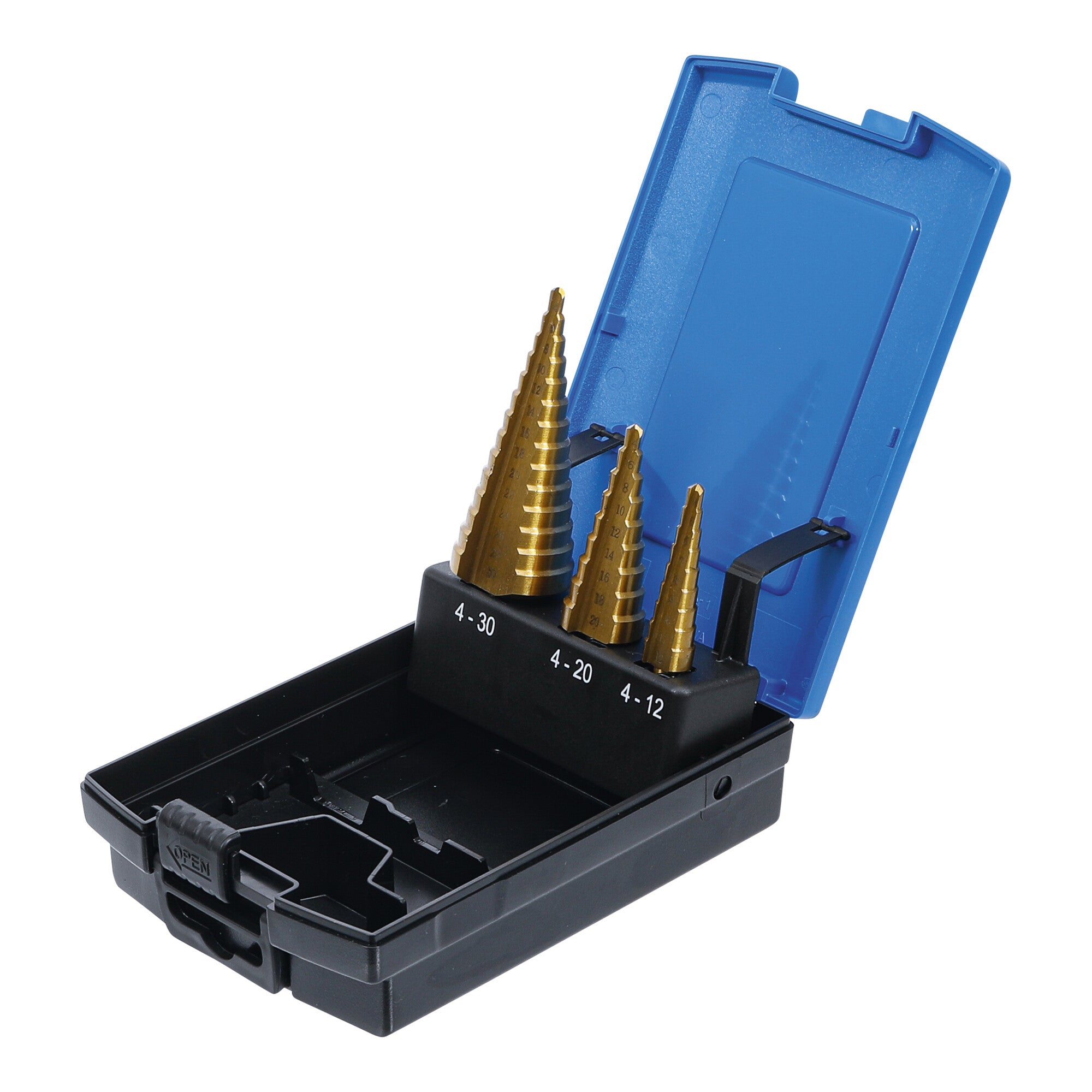 BGS Stufenbohrer-Satz titannitriert Ø 4 - 30 mm 3-tlg.