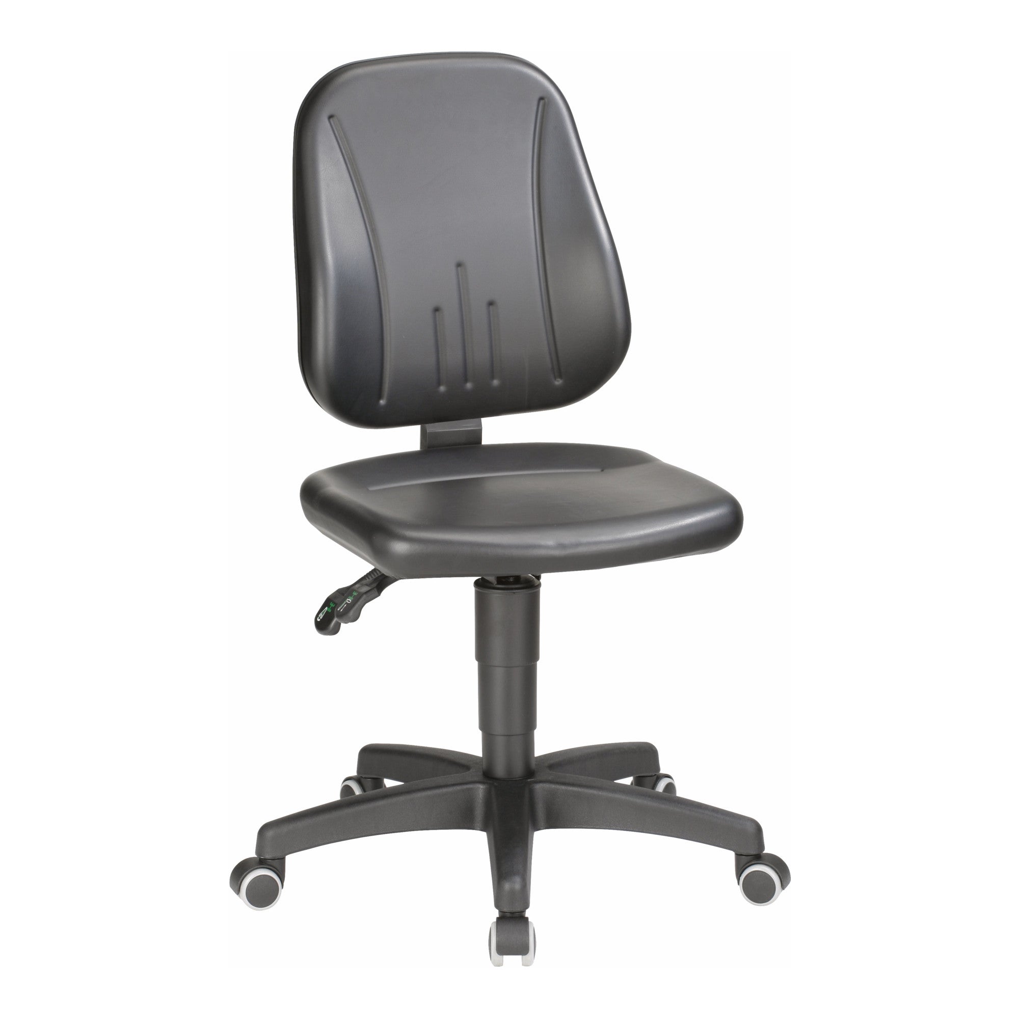 bimos Arbeitsdrehstuhl Unitec mit Rollen und Kunstleder schwarz Sitzhöhe 440-620