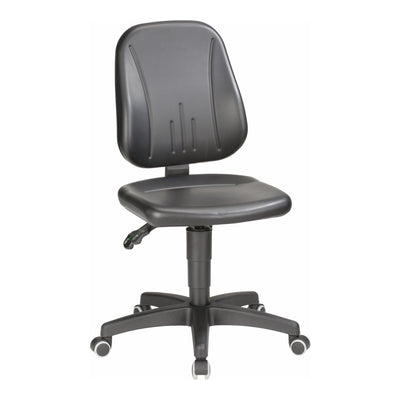 bimos Arbeitsdrehstuhl Unitec mit Rollen und Kunstleder schwarz Sitzhöhe 440-620
