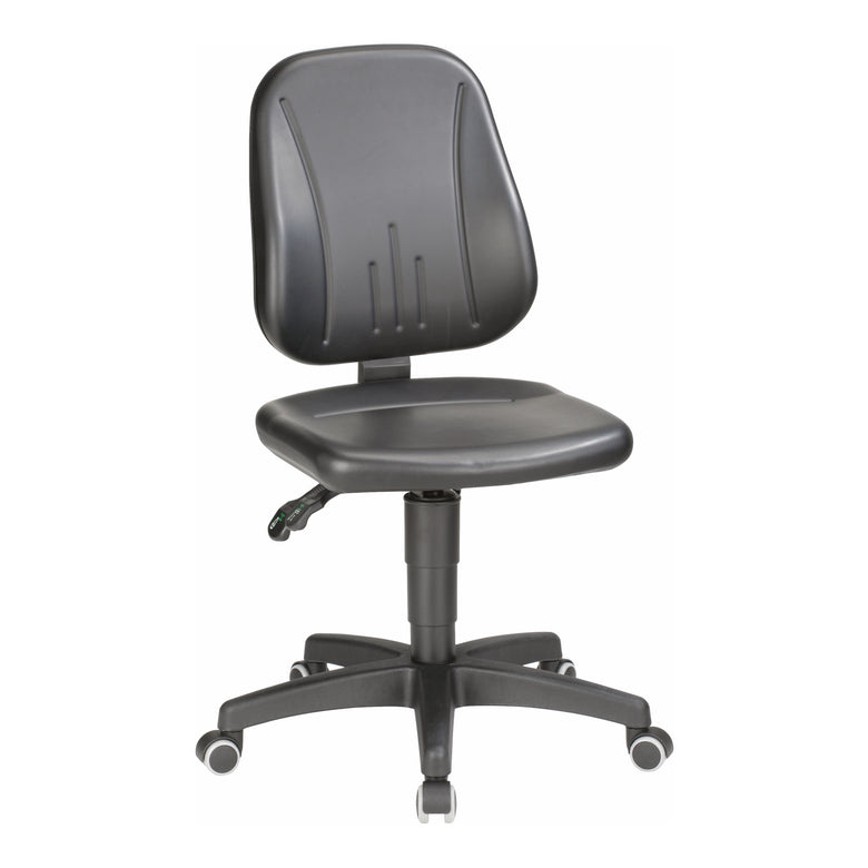 bimos Arbeitsdrehstuhl Unitec mit Rollen und Kunstleder schwarz Sitzhöhe 440-620