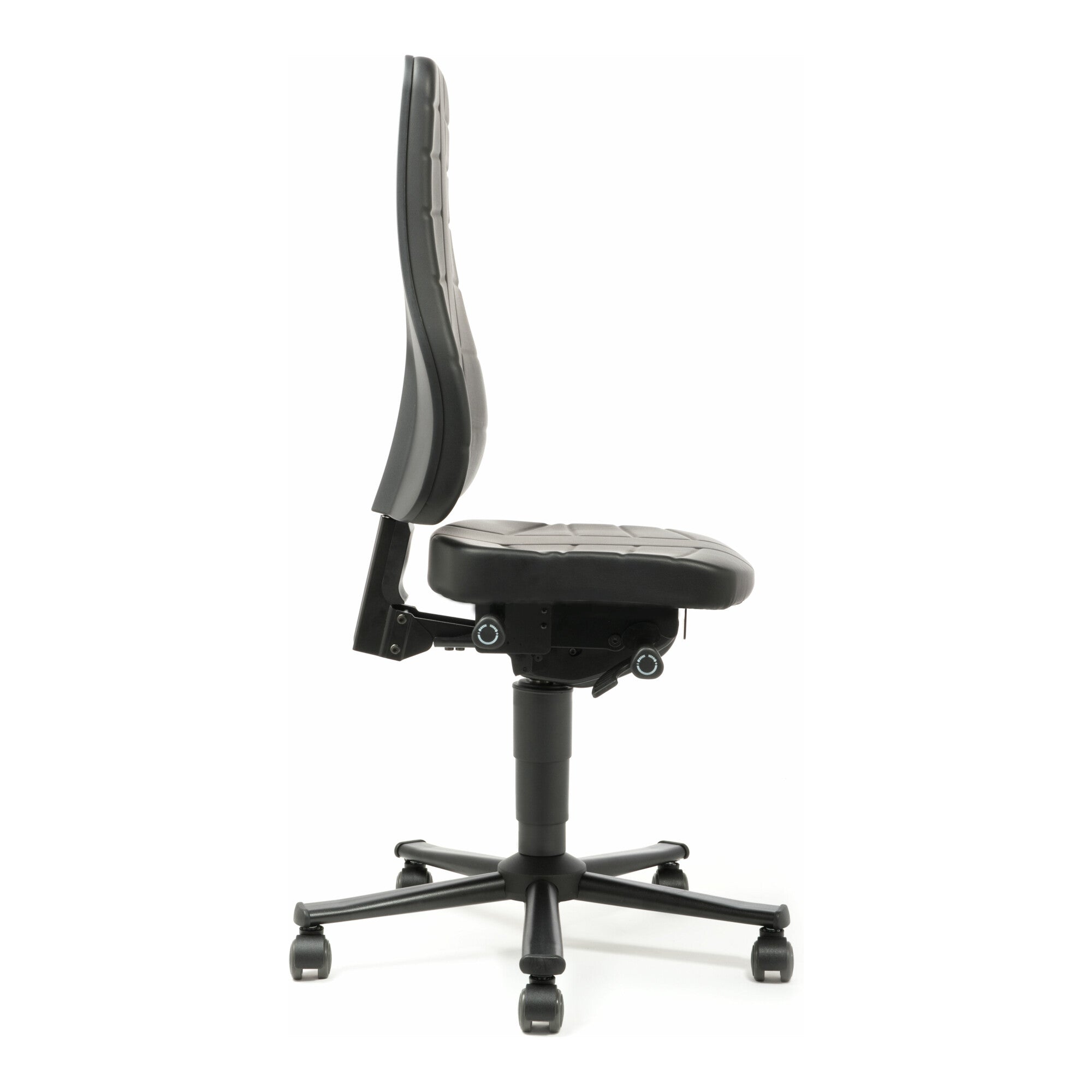 bimos Arbeitsstuhl All-In-One Highline mit Rollen und Kunstleder schwarz