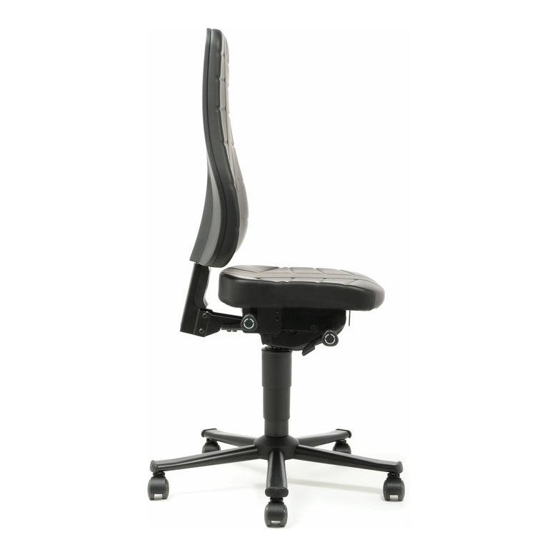 bimos Arbeitsstuhl All-In-One Highline mit Rollen und Kunstleder schwarz