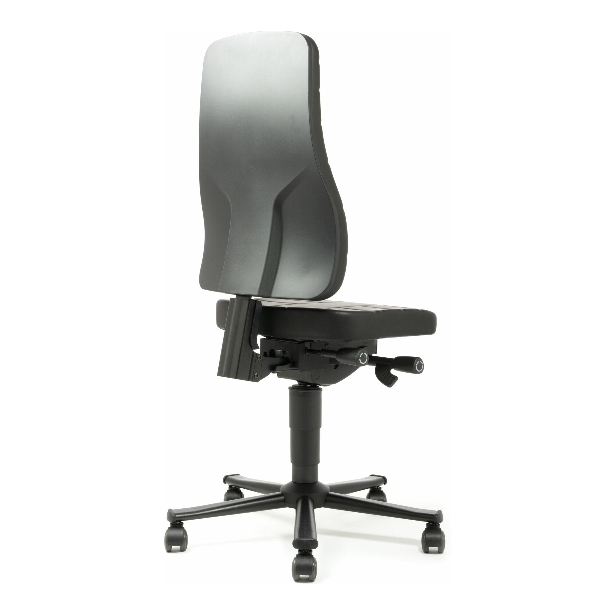 bimos Arbeitsstuhl All-In-One Highline mit Rollen und Kunstleder schwarz