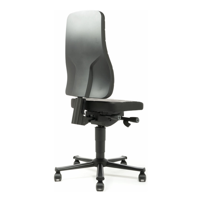bimos Arbeitsstuhl All-In-One Highline mit Rollen und Kunstleder schwarz