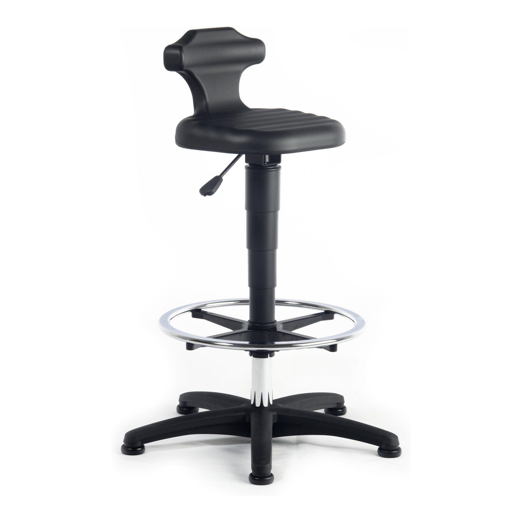 bimos StehhilfeFlex mit Gleiter und Fußring PU-Schaum schwarz Sitzhöhe 500-780