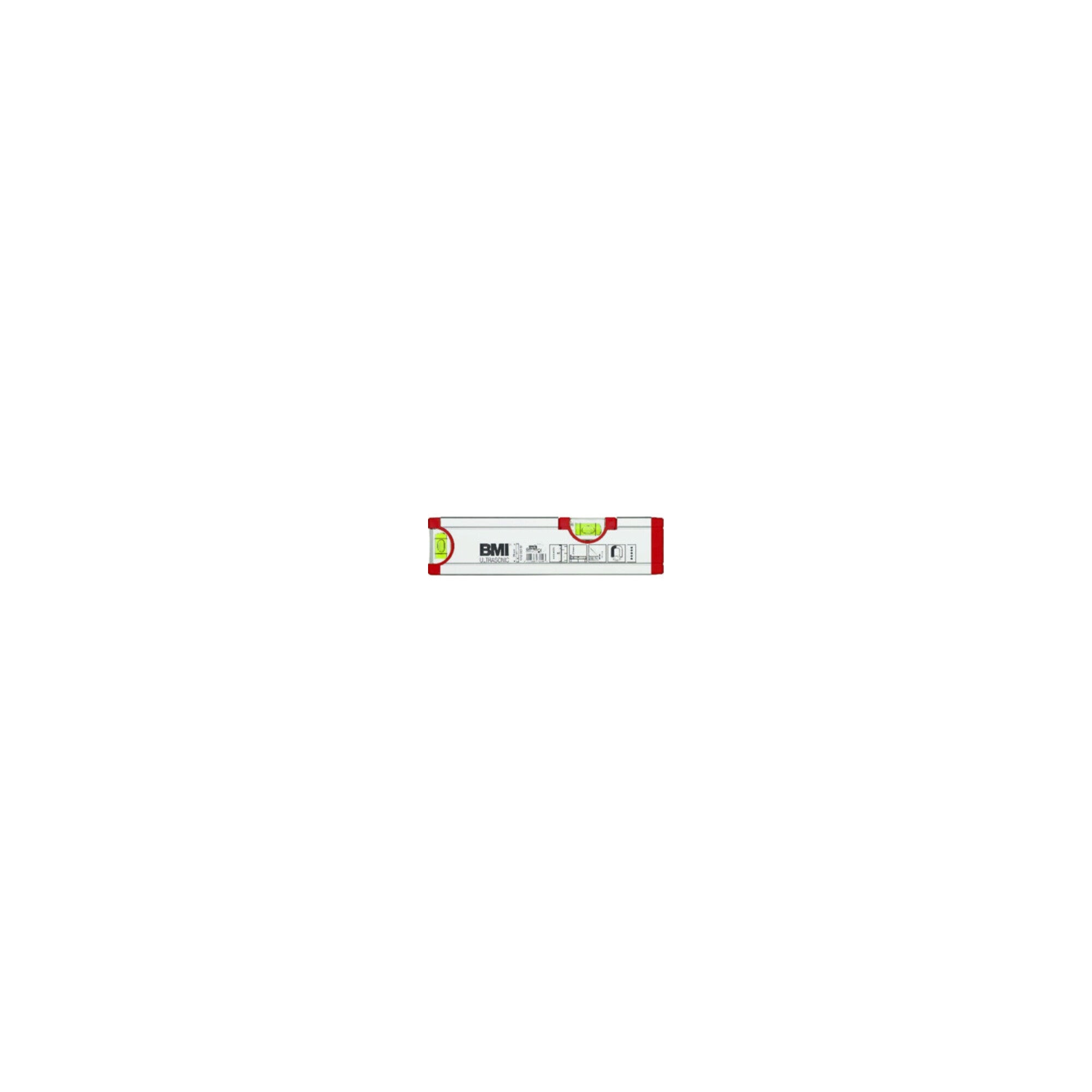 BMI Wasserwaage Alu 20cm m.Magnet Ulrasonic m.Horizontal-Libelle