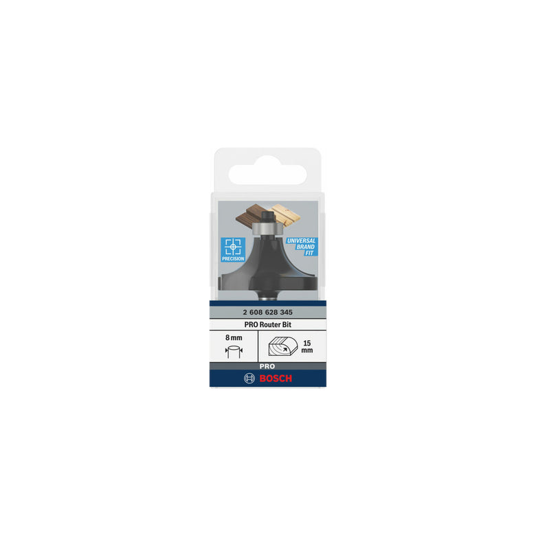 Bosch Abrundfräser Standard for Wood 8 mm R1 15 mm L 22 mm G 66 mm